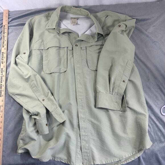 L.L. Bean men's Long sleeve fishing shirt size Large - Picture 1 of 7